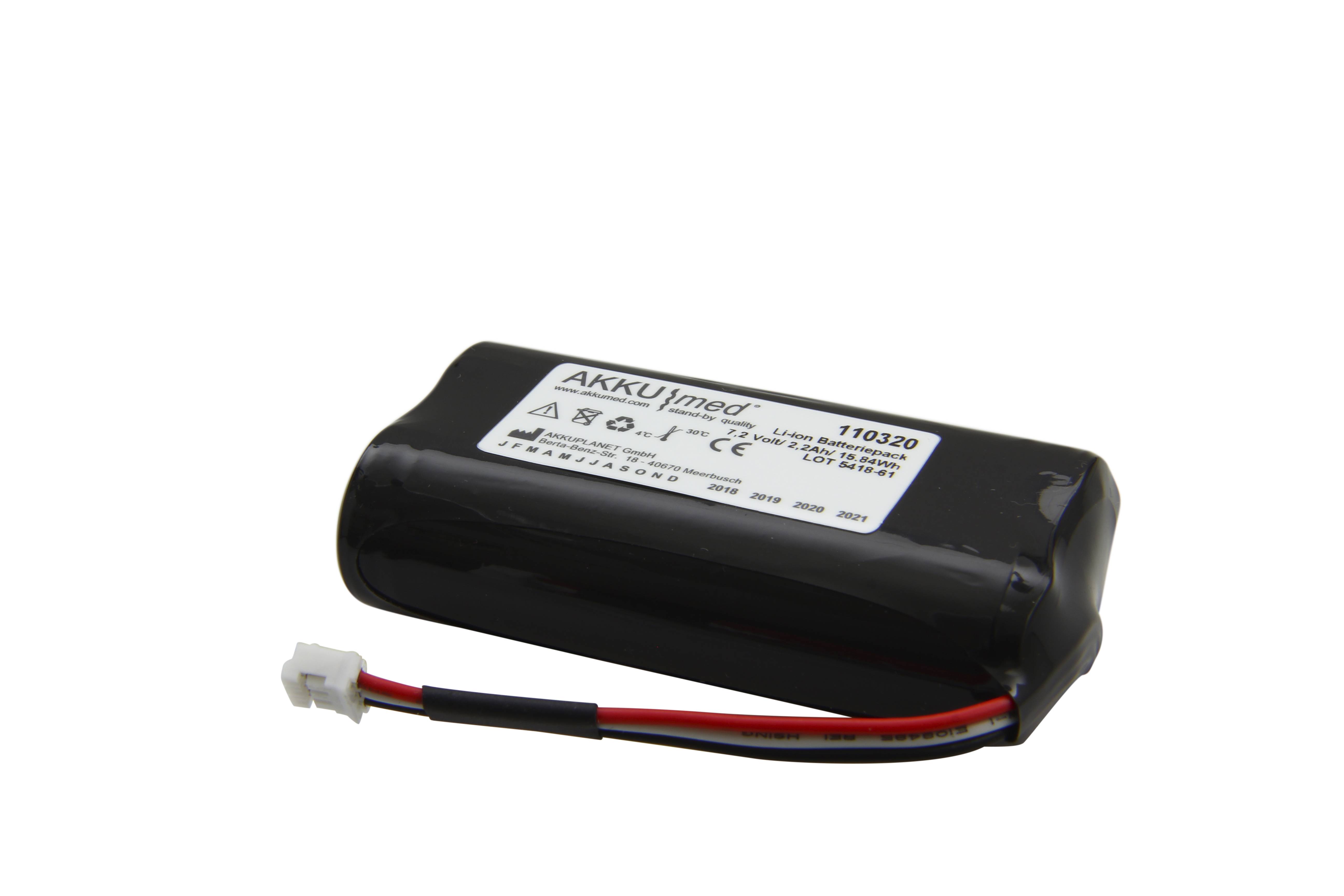 Li Ion Akku passend für Fresenius Infusionspumpe Volumat Agilia 7,2 Volt 2,2 Ah - Typ 179033-R2 - Akkupack passend für G