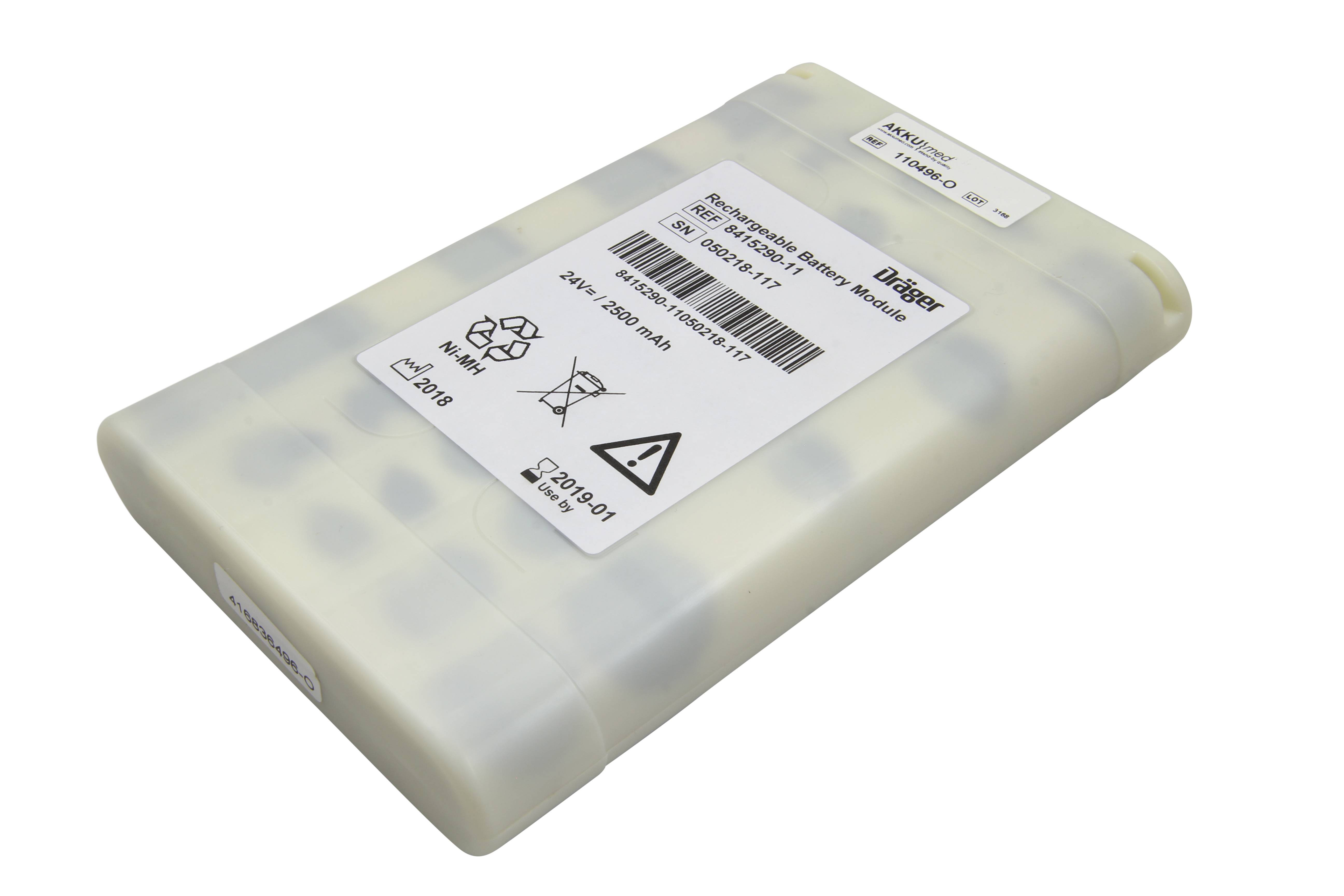 Original NiMH Akku Dräger Babylog VN500 - 8415290-08