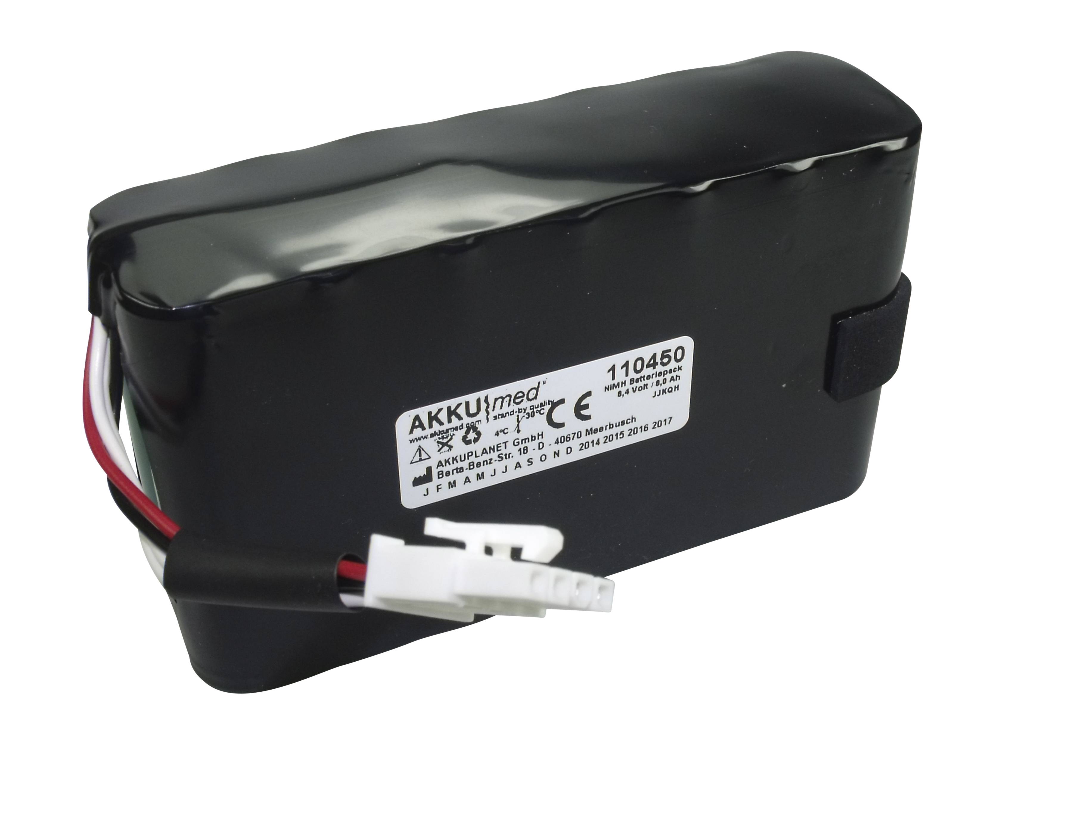 NiMH Akku für GE Marquette Monitor Dash 2500 Typ 2023227-001 8,4 Volt 8,0 Ah CE Konform