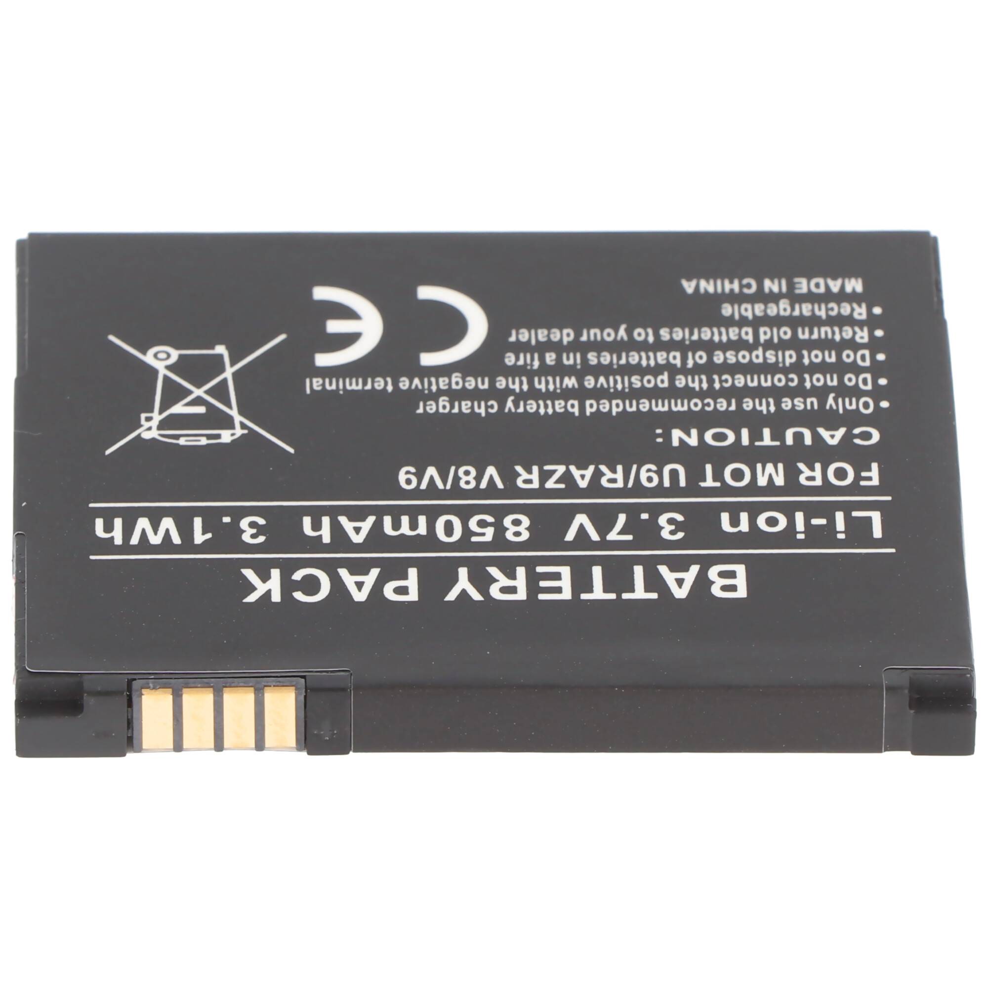 Akku passend für Motorola U9, RAZR V8, V9, SNN5805, CFNN7013AA, BX50, BX40