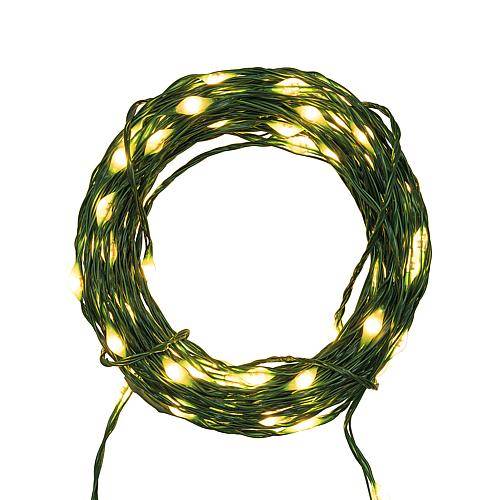 MHB LED-Lichterkette 'Professional' 500 flg. bernsteinfarben, grüner Metalldraht 55131