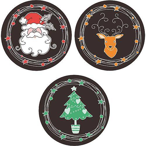 Gobo 3er-Set 46054, Weihnachtsmann-Kopf, Hirsch-Kopf, Weihnachtsbaum passend für LED Professional-Projektoren S3 Art.-Nr