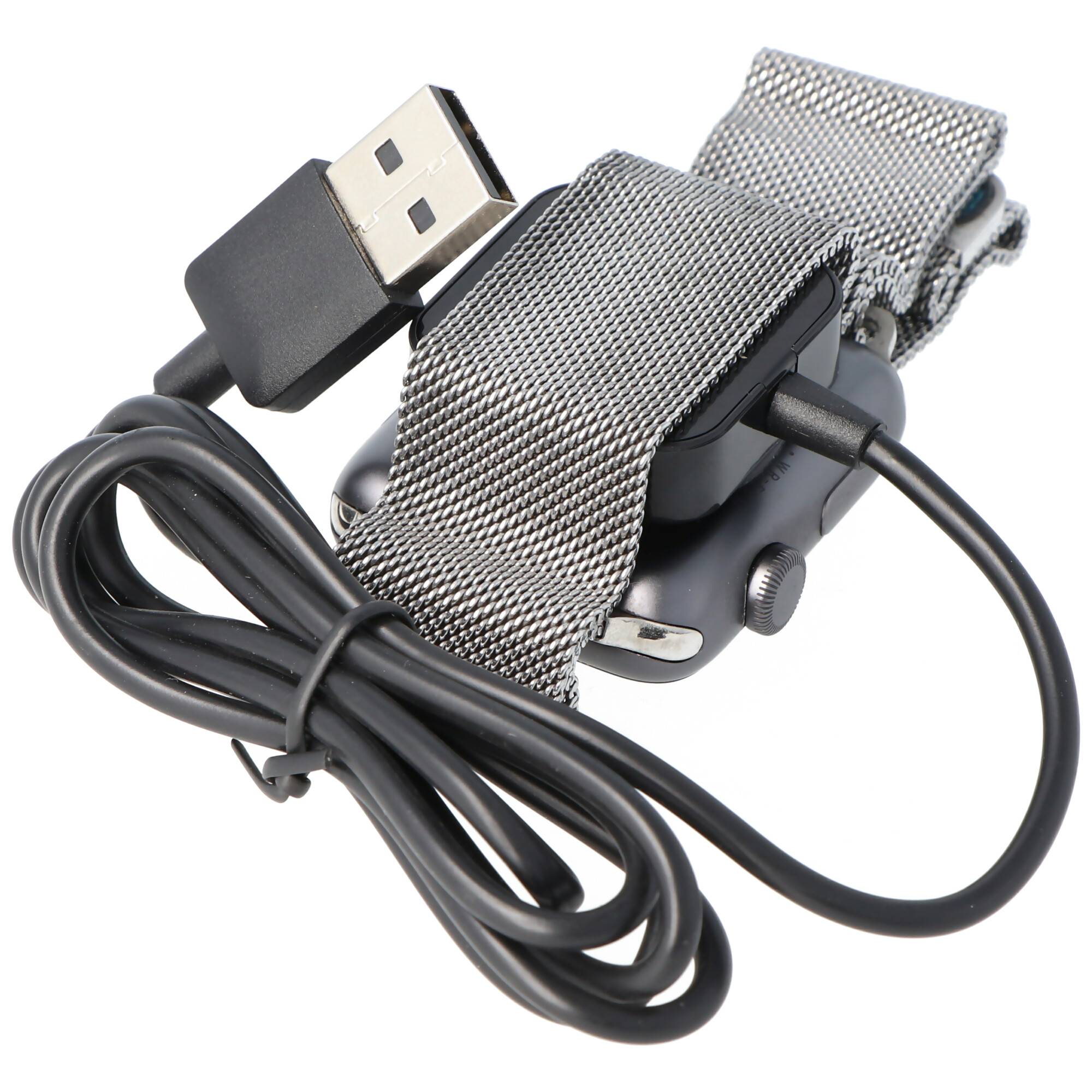 USB Ladestation passend für Apple Watch Series 1, 2, 3, 4, 5 schwarz