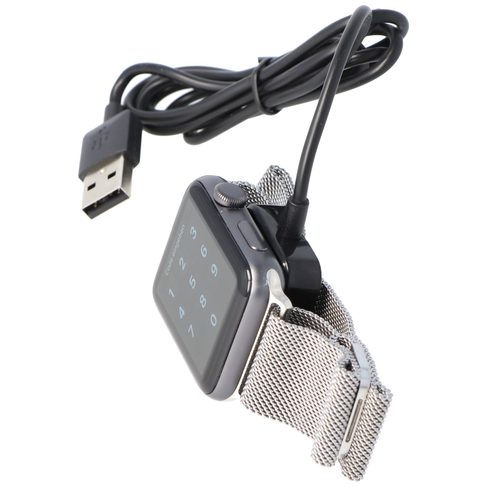 USB Ladestation passend für Apple Watch Series 1, 2, 3, 4, 5 schwarz