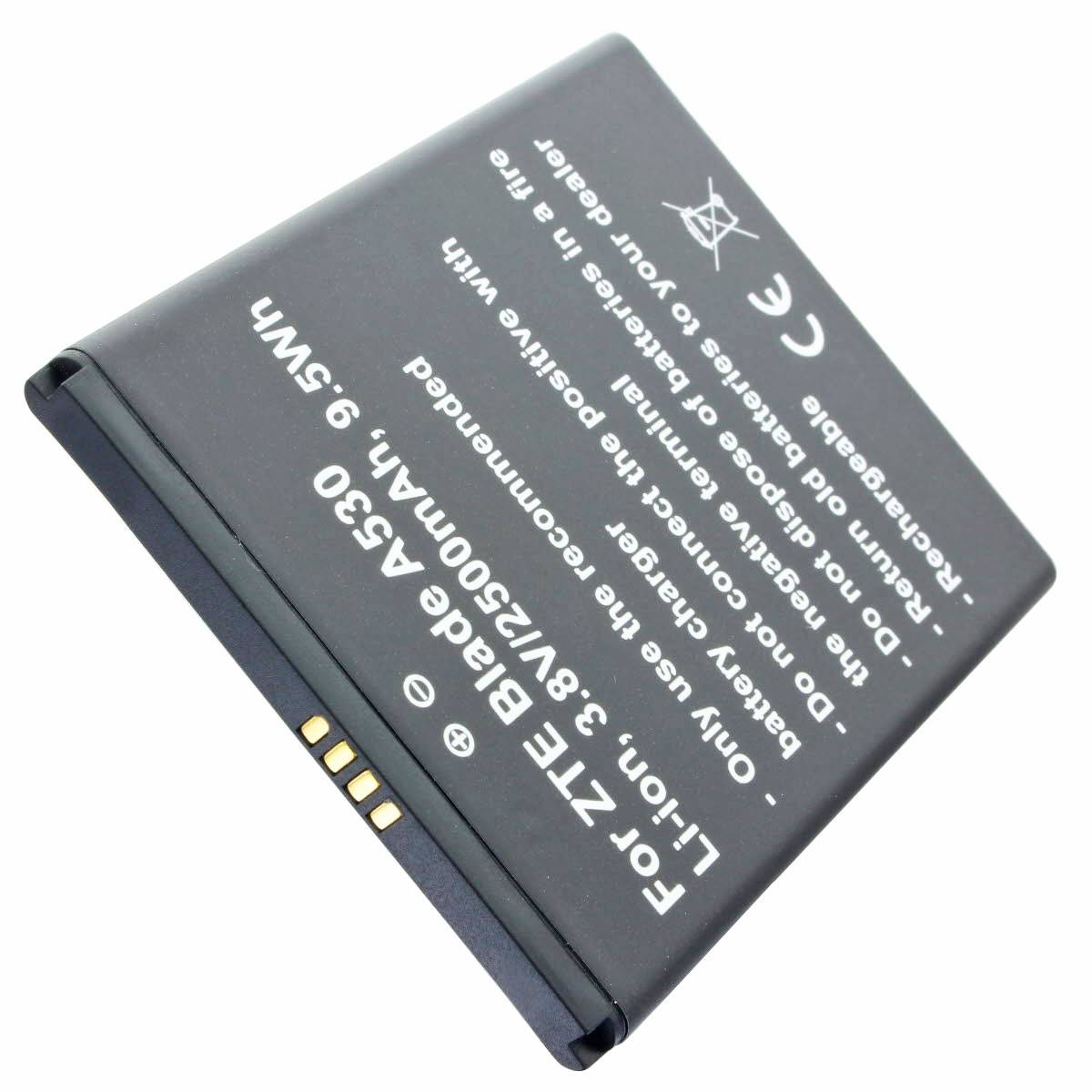2500mAh Akku passend für ZTE Blade A530 Li-Ion, 3,8V 9,5Wh, Li3826T43P4h705949
