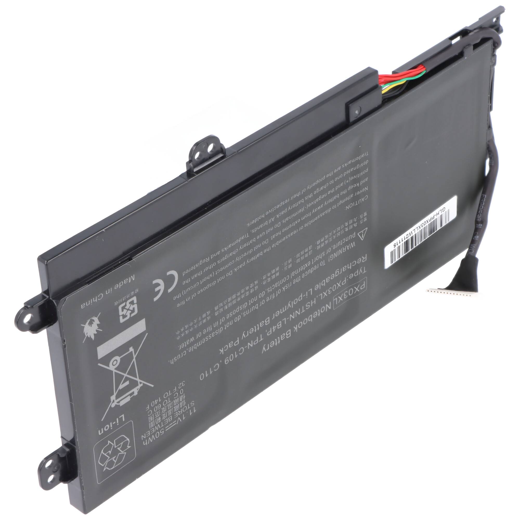 Akku passend für HP Stream 11, Li-Polymer, 11,4V, 3700mAh, 42,2Wh, built-in ohne Werkzeug