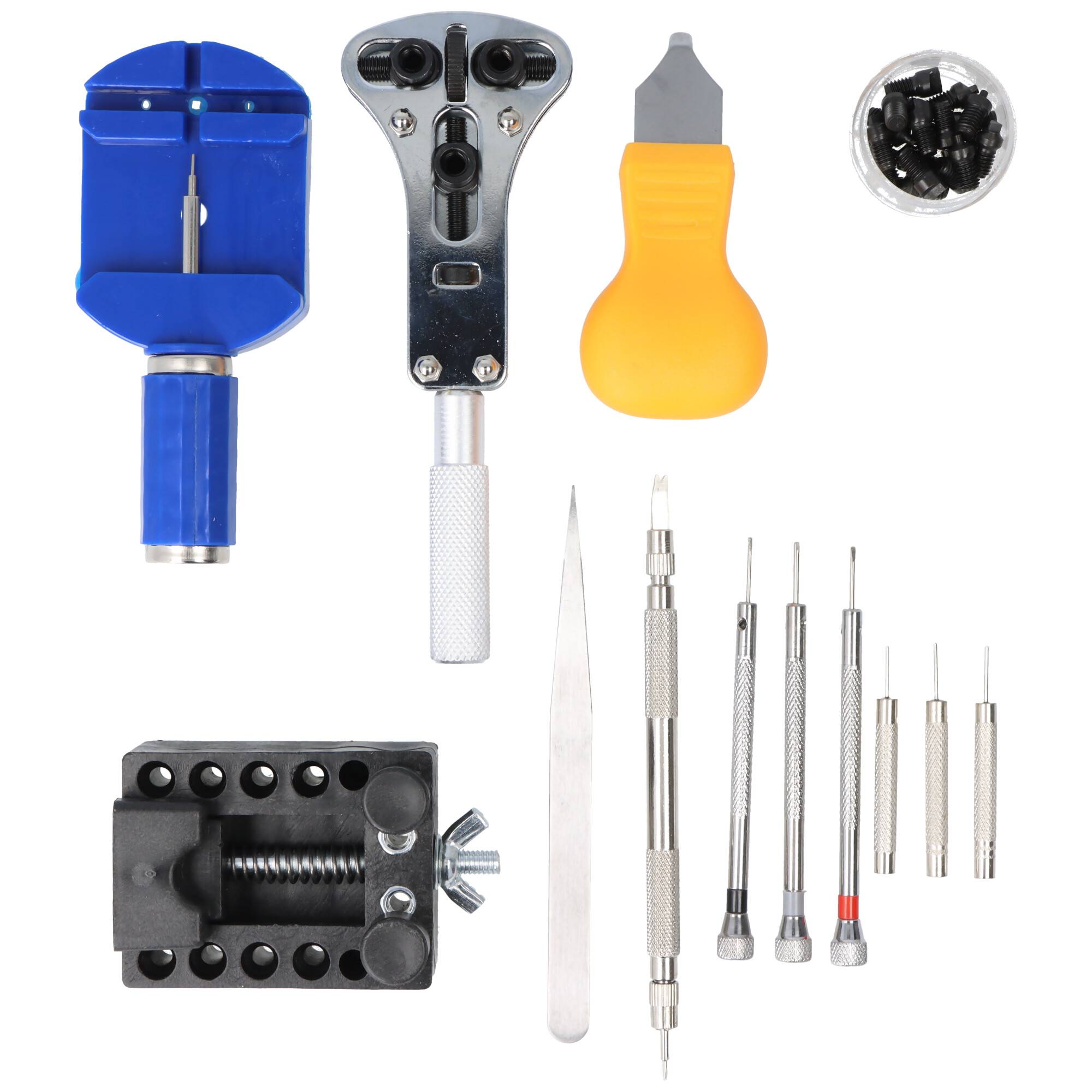 Uhrmacher Werkzeugset ca. 30-teilig inklusive Aufbewahrungstasche schwarz