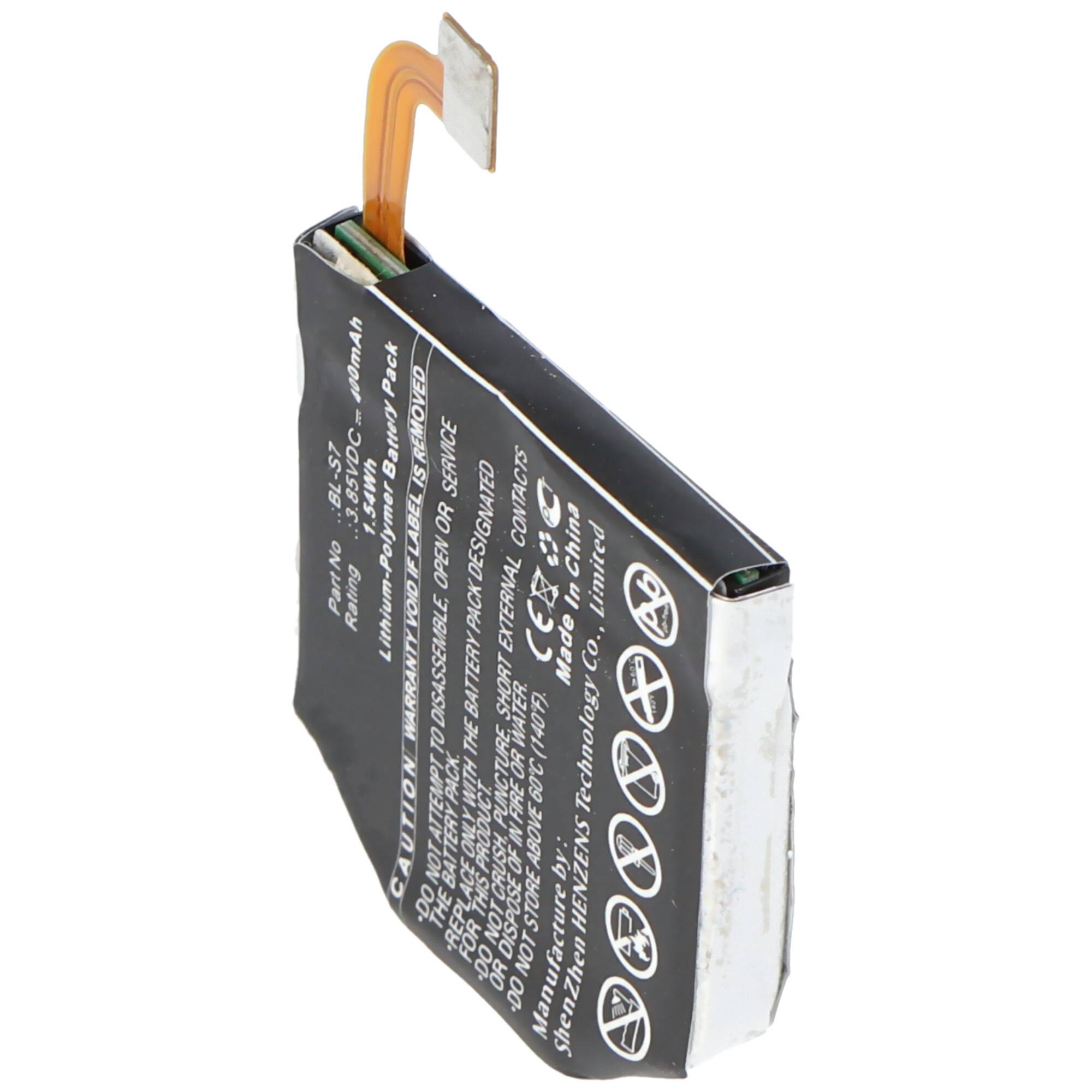 Akku passend für LG Watch Urbane 2nd Edition LTE, W200, Li-Polymer, 3,85V, 400mAh, 1,5Wh, built-in, ohne Werkzeug