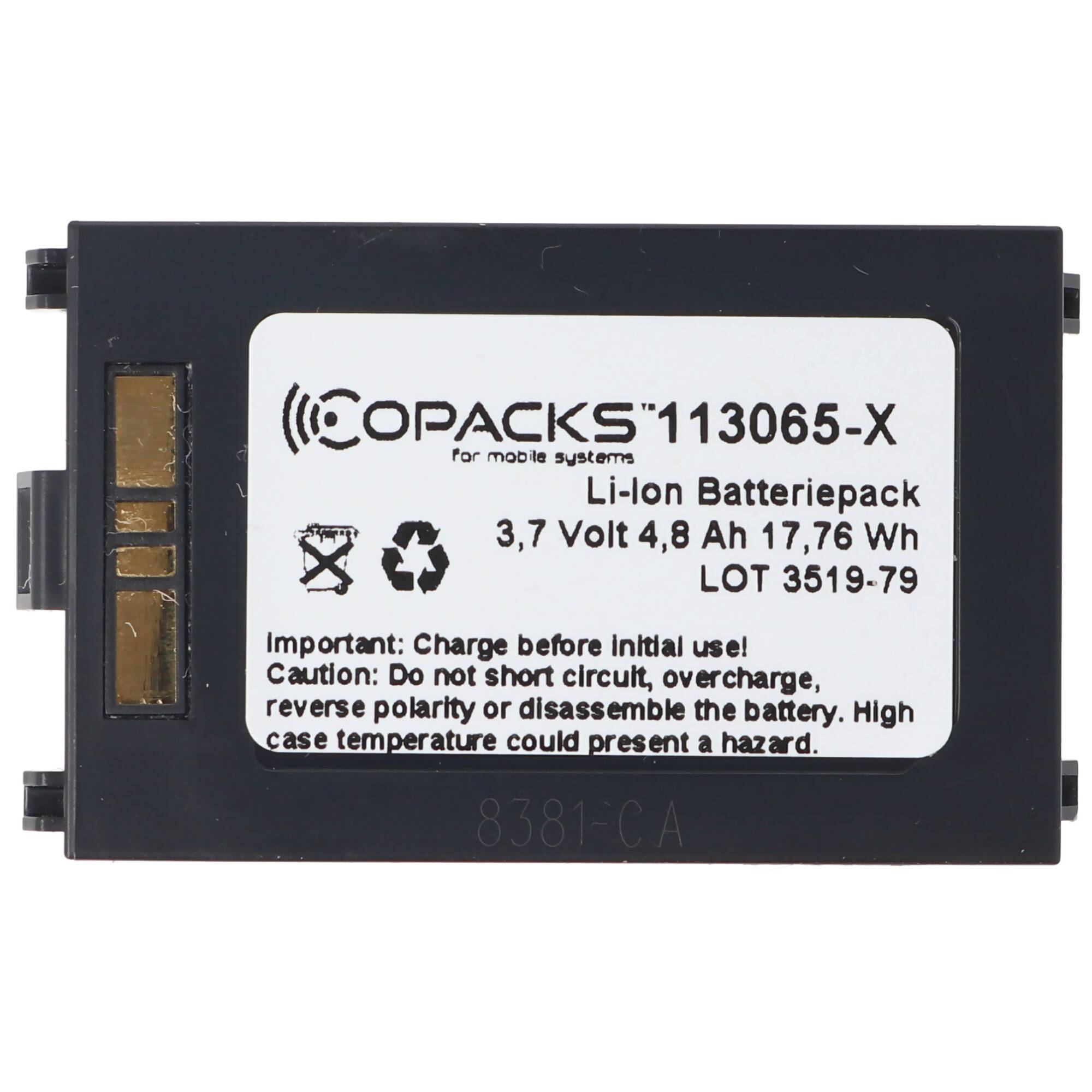 Li Ion Akku passend für den Symbol Scanner MC70 2X Akku BTRY-MC70EAB02