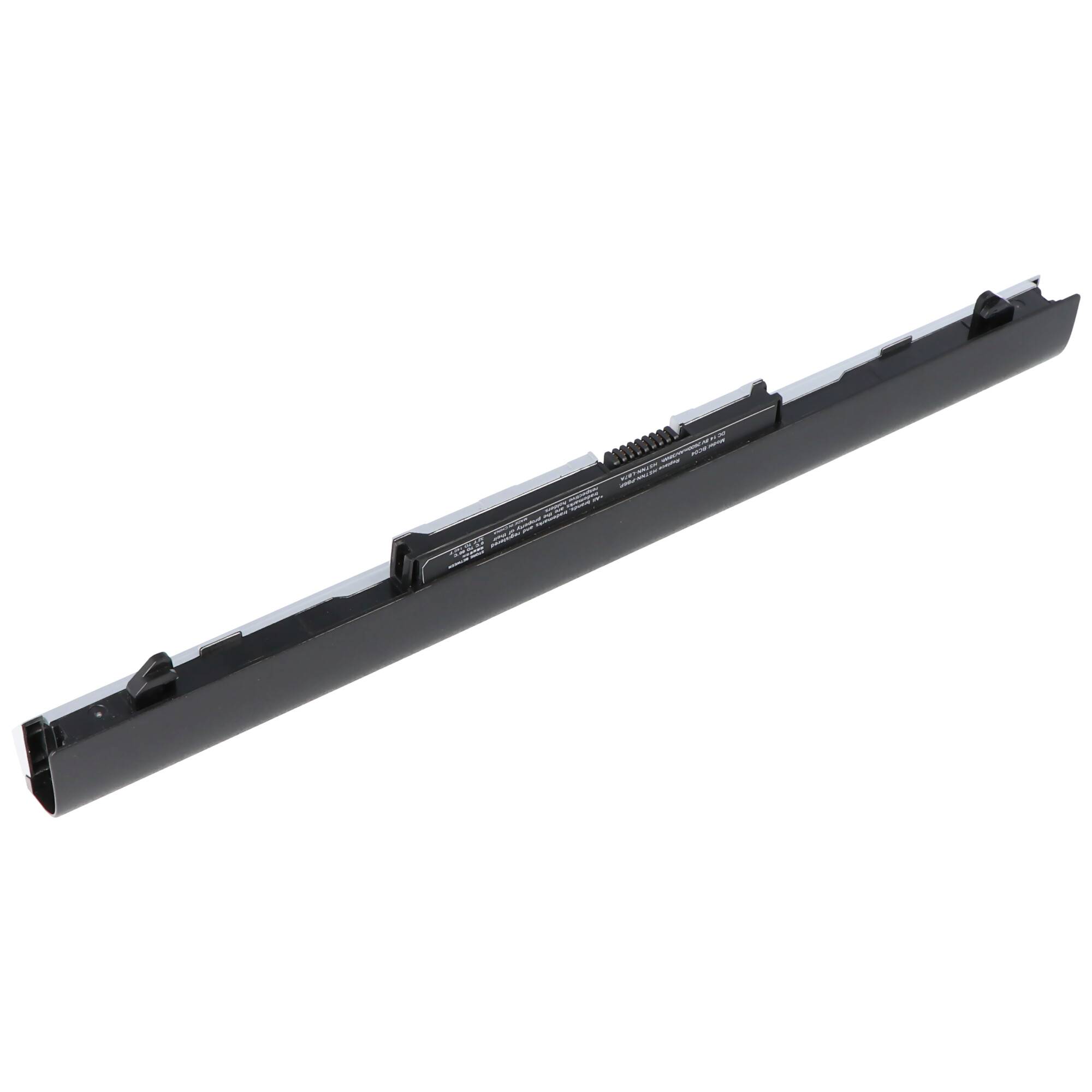 Akku passend für HP ProBook 430 G3 Series RO04, Li-Ion, 14,8V, 2600mAh, 38,5Wh, black and silver