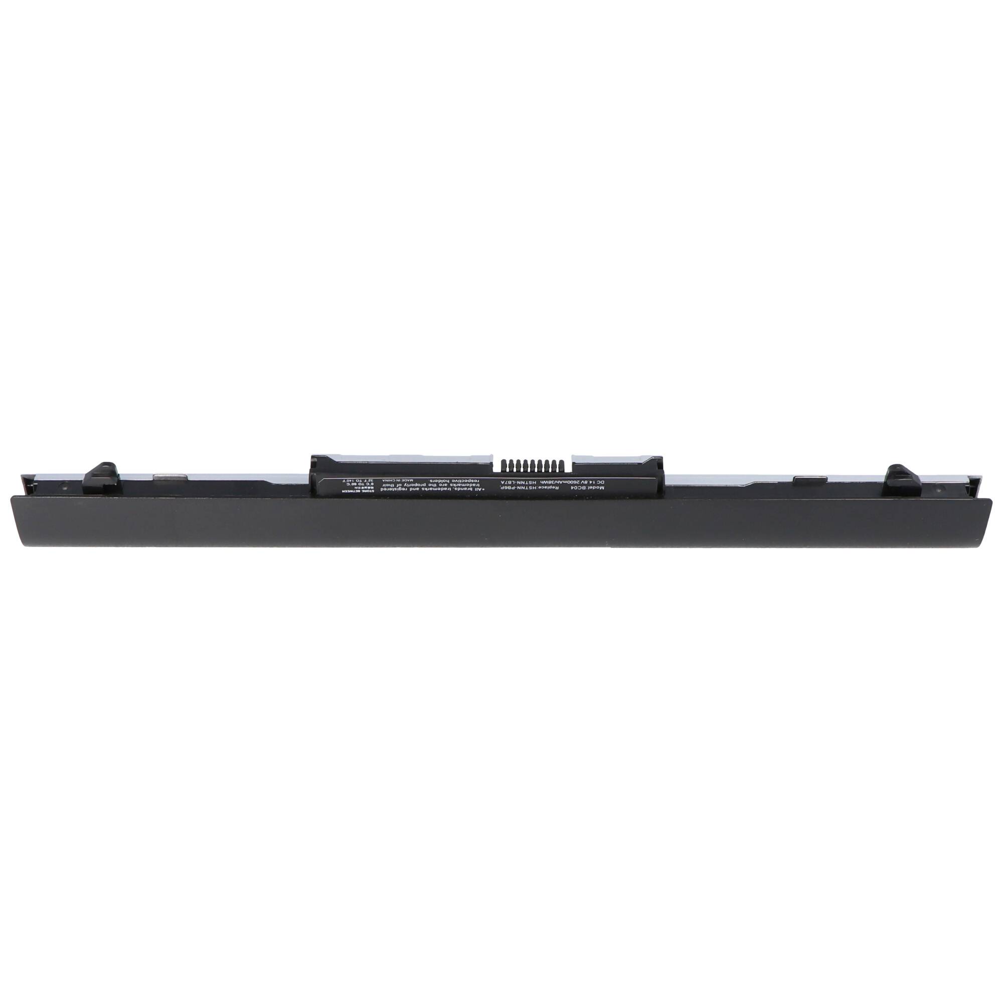 Akku passend für HP ProBook 430 G3 Series RO04, Li-Ion, 14,8V, 2600mAh, 38,5Wh, black and silver