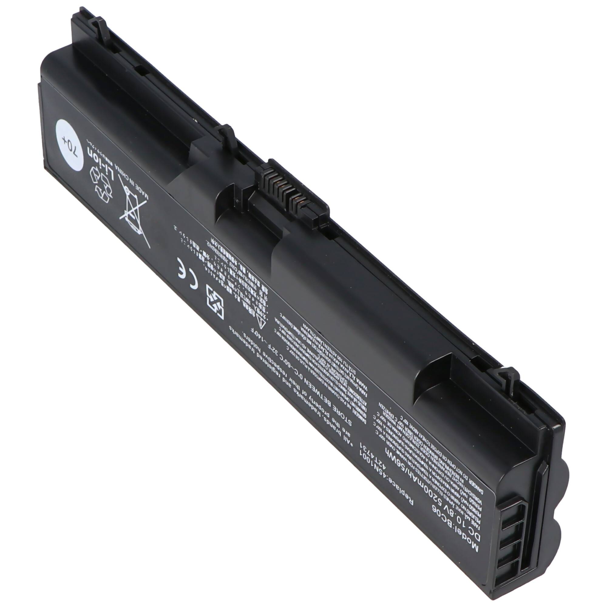 Akku passend für Lenovo T430, L430, W530, Li-Ion, 10,8V, 5200mAh, 56,2Wh, black