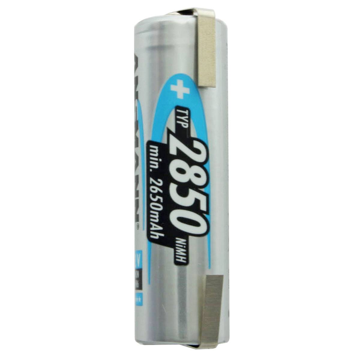 Ansmann Akku 1,2 Volt Akku mit 2850mAh mit Lötfahnen in U-Form oder in Z-Form auswählbar Lötfahne U-Form