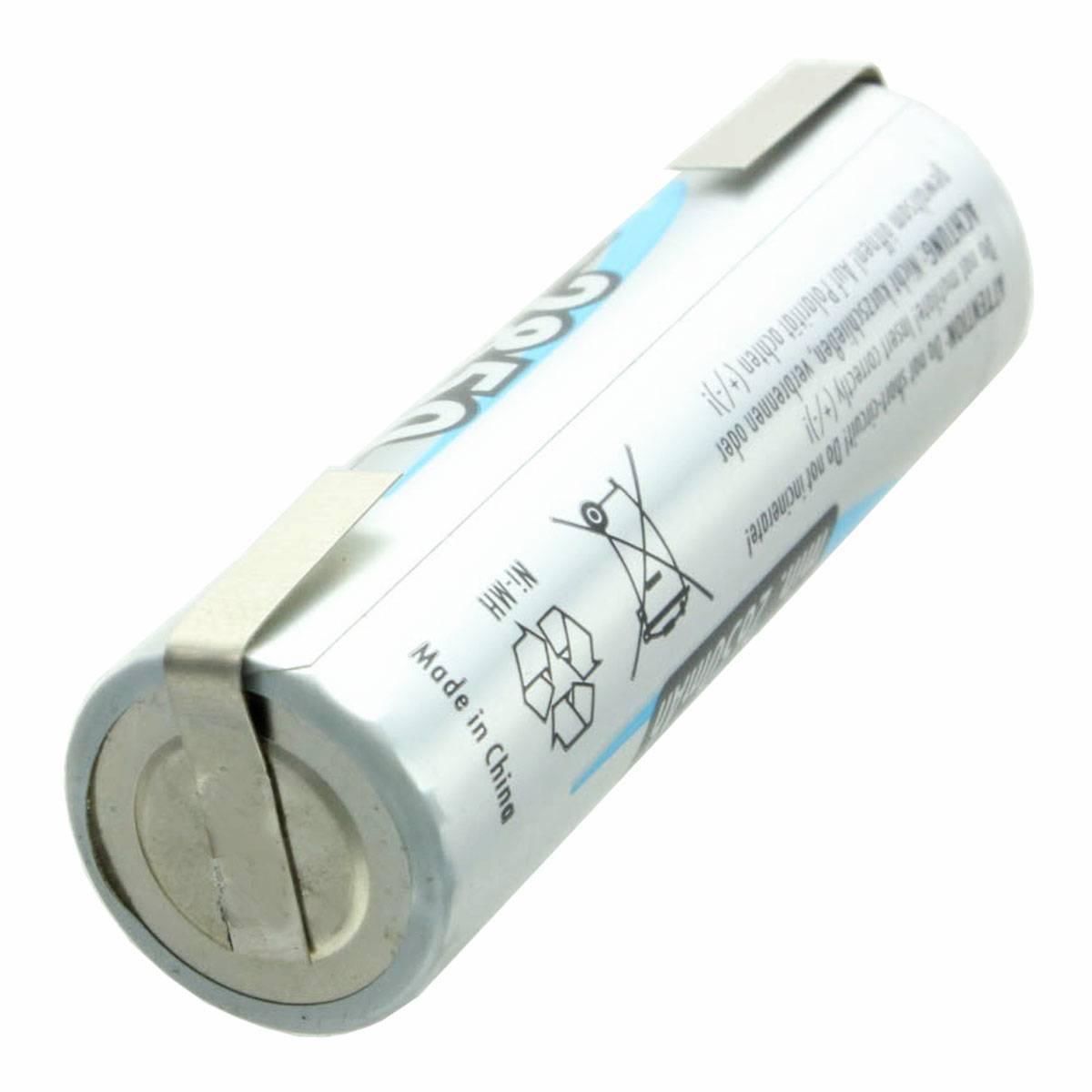 Ansmann Akku 1,2 Volt Akku mit 2850mAh mit Lötfahnen in U-Form oder in Z-Form auswählbar Lötfahne U-Form