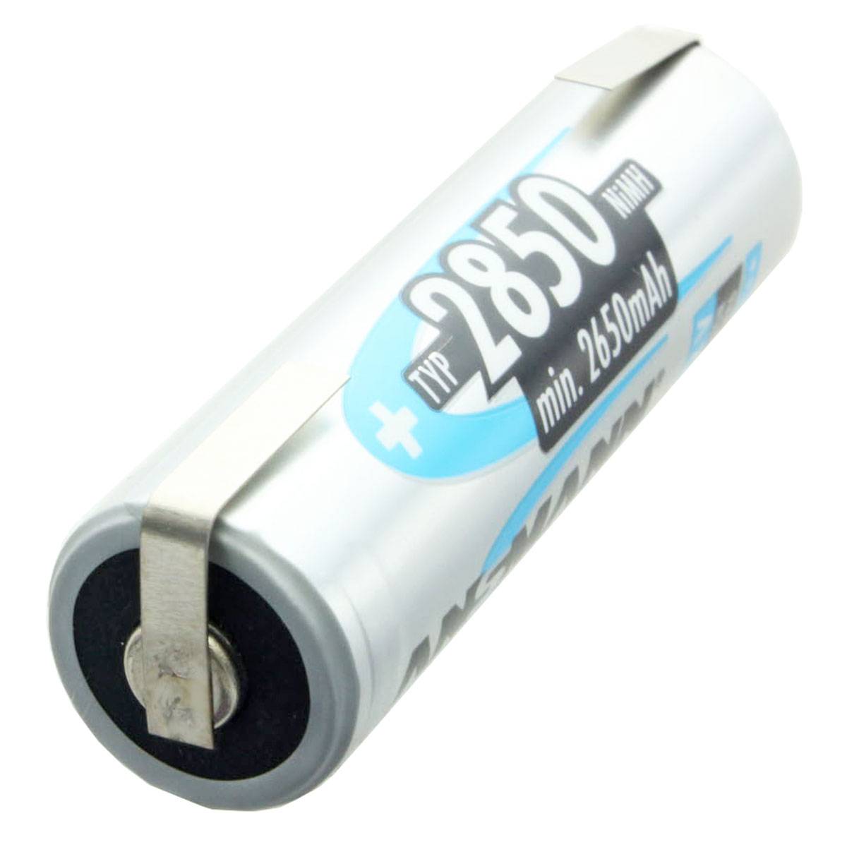 Ansmann Akku 1,2 Volt Akku mit 2850mAh mit Lötfahnen in U-Form oder in Z-Form auswählbar Lötfahne Z-Form