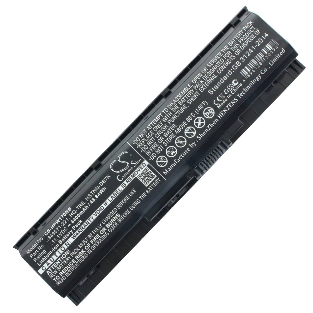 Akku passend für HP Omen 17, PA06, 849571-221, PA06062, HSTNN-DB7K 11,1V 4400mAh