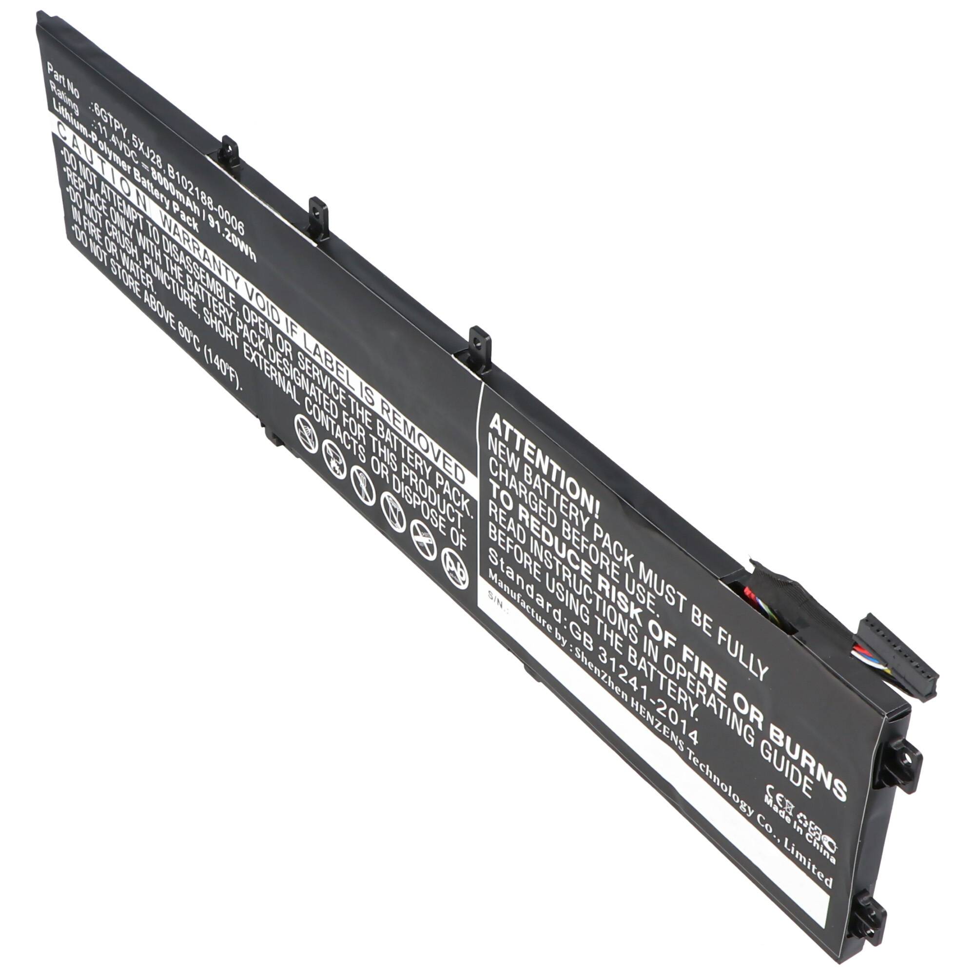 Akku passend für Dell Precision M5520, XPS 15 9560, XPS 15 9560 i7-7700HQ, XPS 15 9570, Dell 05041C, 0GPM03, 5041C, 5XJ2