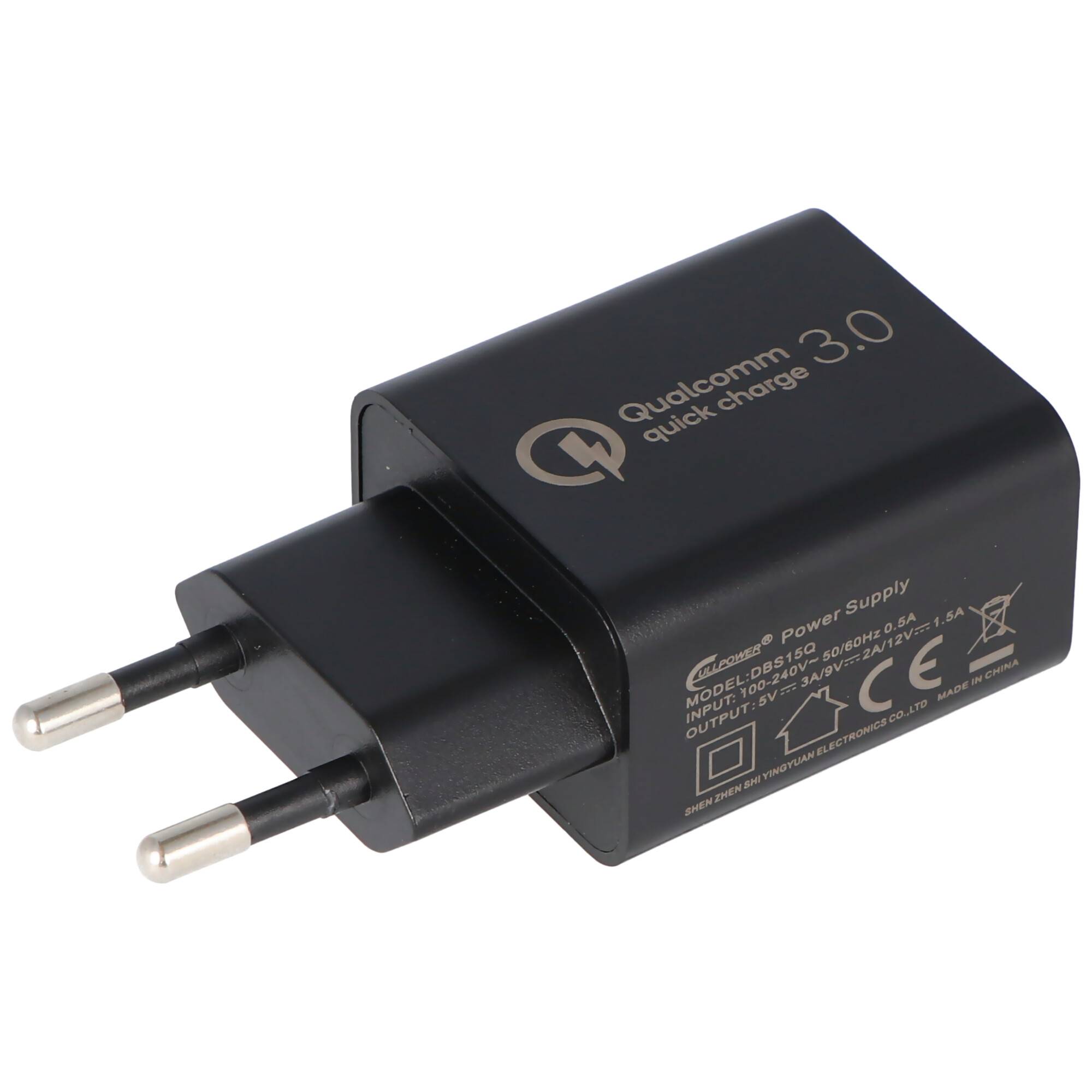 Ultra schnelles laden, USB-Netzteil QC3.0 5V 3A, 9V 2A und 12V 1,5A DBS15Q Quick Charge 18W