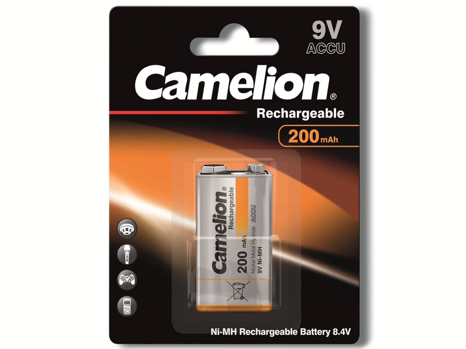 CAMELION NiMH-9 V-Blockakku 200 mAh