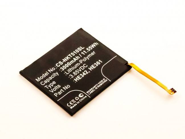 Akku passend für Nokia 5.1 Plus, 6.1 Plus, Li-Polymer, 3,85V, 3000mAh, 11,6Wh, built-in, ohne Werkzeug