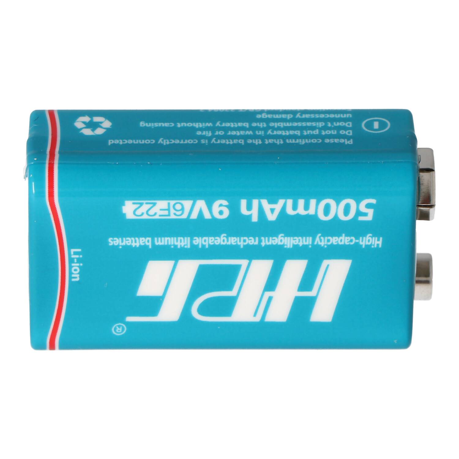 9V Li-ion Akku mit USB-Ladebuchse zum nachladen, mit 7,4 Volt 500mAh, 3,7Wh, mit USB-Ladefunktion