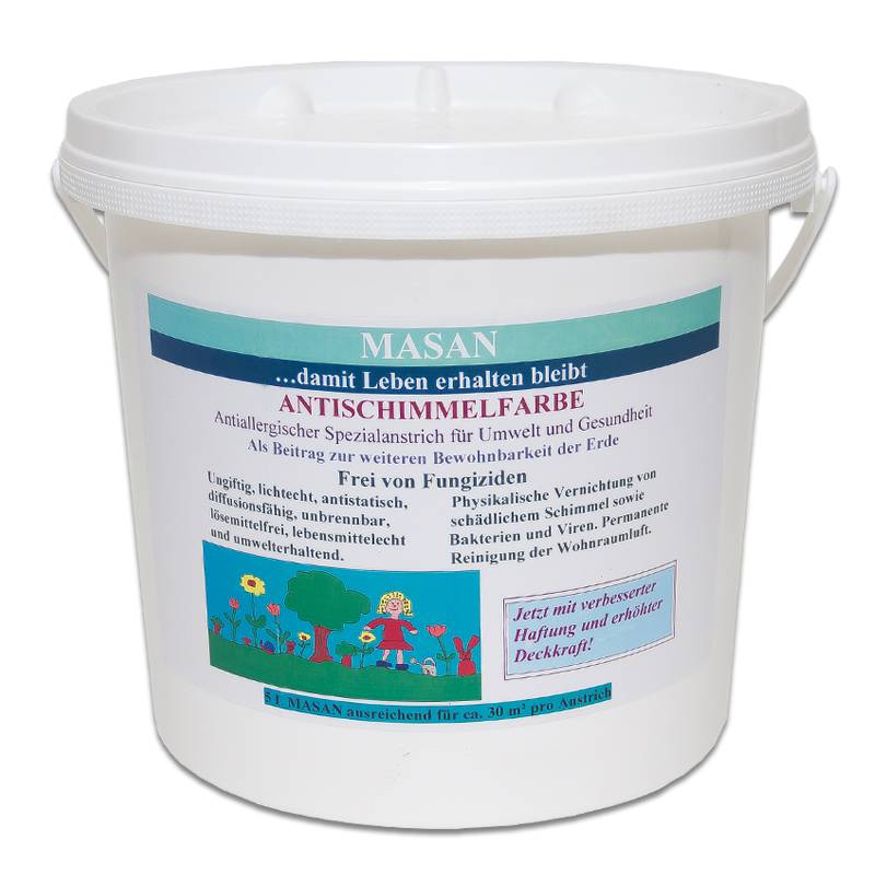 Masid MASAN Antischimmelfarbe 5 Liter - ausreichend für 30 m²