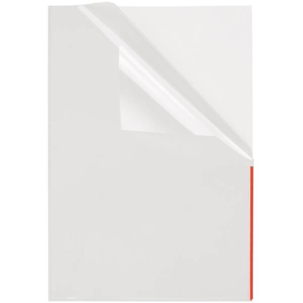 Sichthüllen A4 mit Indexstreifen PP VE=100 Stück rot