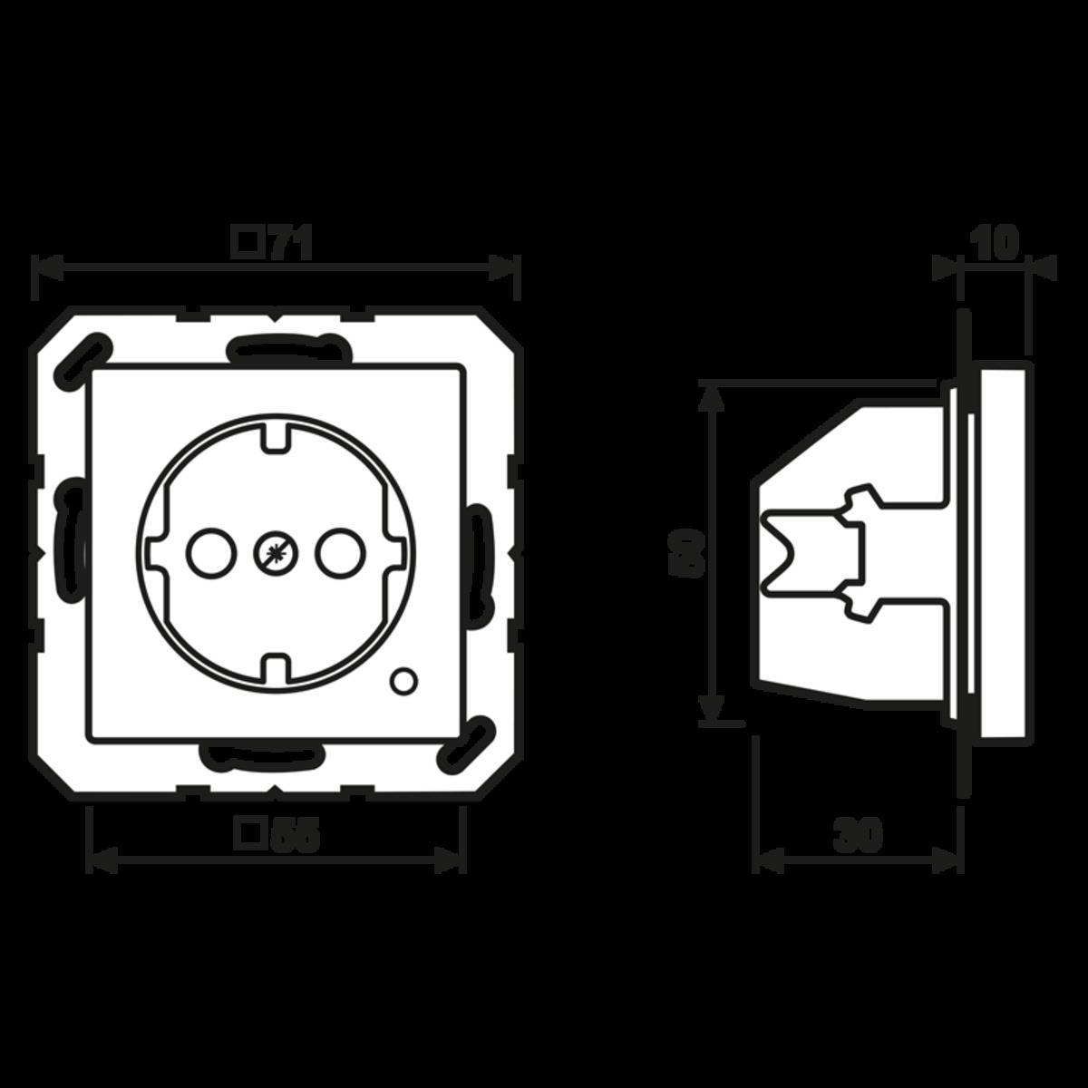 Jung SCHUKO-Steckdose 16 A 250V A 1520 BFKO GN