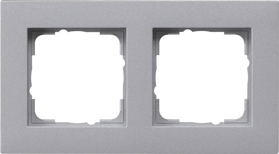 Gira Abdeckrahmen 2fach alu 0212255