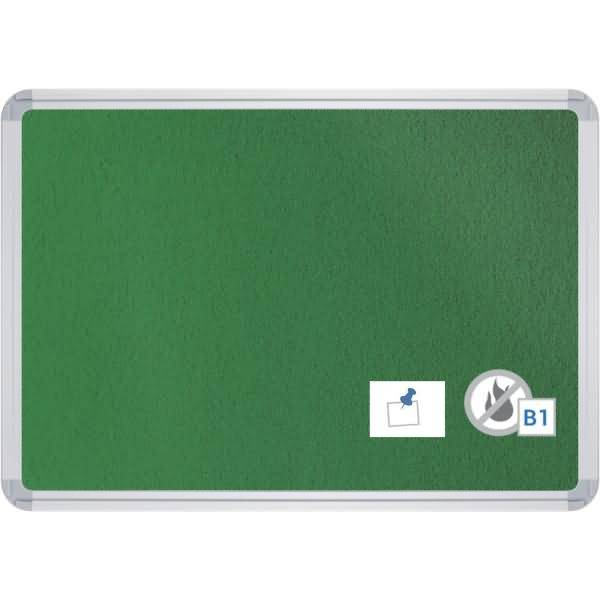Stellwandtafel schwer entflammbar beiseitig Filz B1200xH900xT22 grün beidseitig