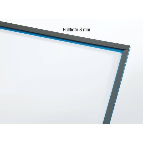 Infotaschen-Starterset magnetisch A4 blau/grau/rot VE=15 Stück