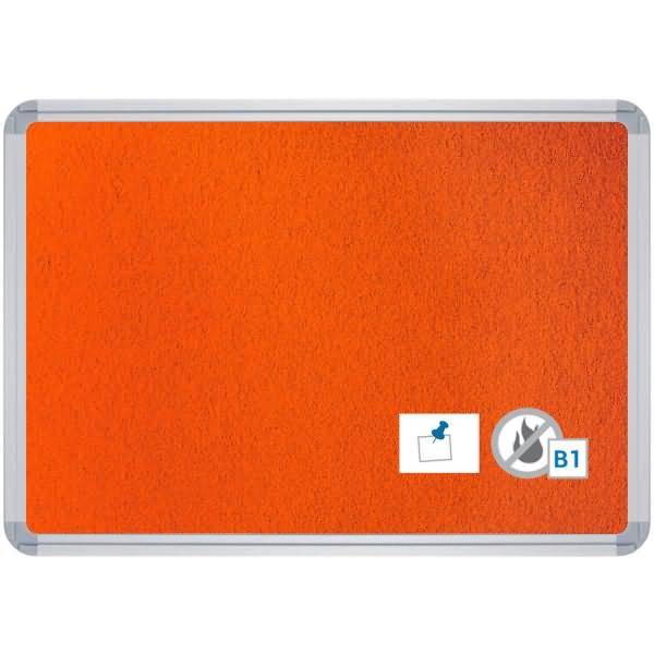 Stellwandtafel schwer entflammbar beiseitig Filz B1200xH1800xT22mm orange