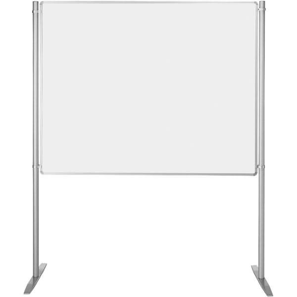 Stellwand-Set Grundelement einseitig Stabfuß Emaille B1500xH1200mm weiß