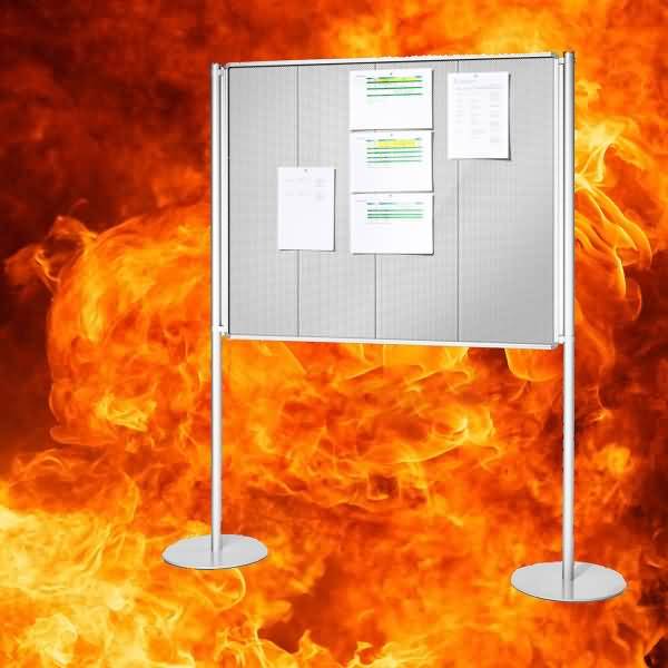 Infotafel unbrennbar B900xH1200xT22mm Edelstahl blank