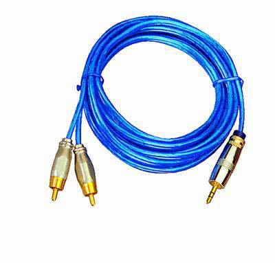 High-Quality Audio Anschlusskabel 3,5mm Klinke auf 2er Cinch , Länge 5m