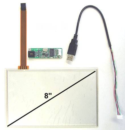 TOUCHSCREEN-KIT USB 8" (16:9)