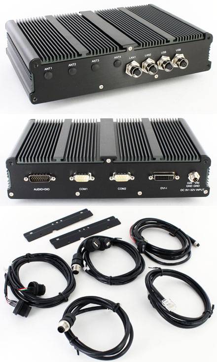 FleetPC-5-IP65 Car-PC (AMD G-T56N 2x1.65Ghz, 2GB RAM, Autostart-Controller, 9-32V Automotive Netzteil, GPS, Waterproof/