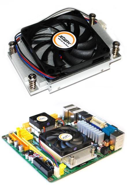 Low Profile Kühlkörper/Lüfter f. Jetway AMD ITX (TDP 45W max)