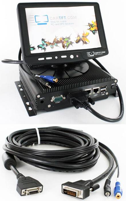 FleetPC-4 / FleetPC-5 / FleetPC-7-B / FleetPC-8 / Anschlusskabel für CTF-, MM-, MH- TFT Displays (mit Rückfahrkamera-Ei