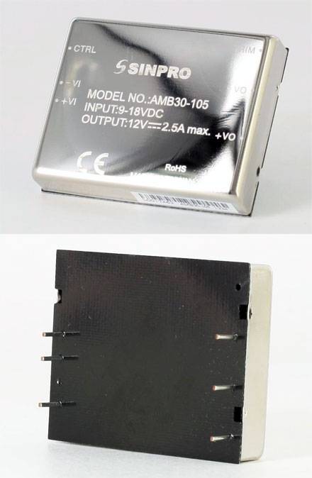 Sinpro AMB30-105 (DC-DC Konverter von 9-18V auf 12V, max. 2.5A)
