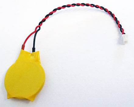 BIOS Batterie mit Kabel (z.b. für Mitac Mainboarde)