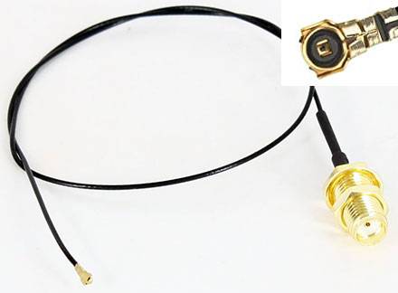 Pigtail Kabel MHF4 SMA weiblich (30cm, für M.2 WLAN, 3G, 4G, 5G, GPS)