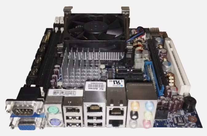 KONTRON 986LCD-M/mITX Mini-ITX Mainboard [Ohne CF-Slot, ohne TV-Out, mit PCI-E, ohne I/O Shield] [RECERTIFIED, 1 Jahr ]