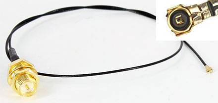 Pigtail Kabel MHF4 RP-SMA RSMA (30cm, für M.2 WLAN,3G,GPS)