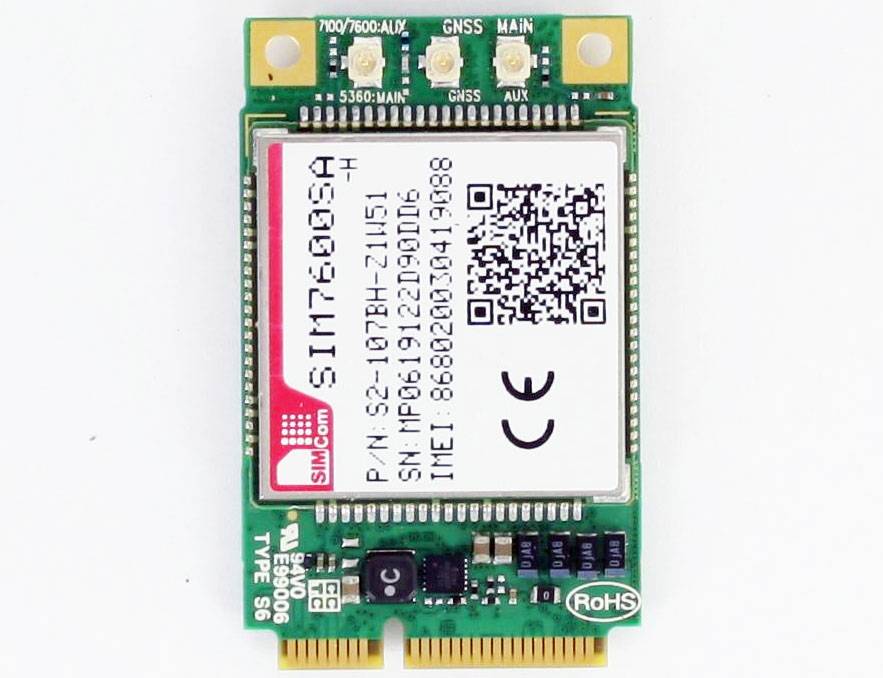 HSPA / UMTS / EDGE / LTE 4G Mini-PCIe Modem (Simcom SIM7600SA-H) [LTE Australien, Südamerika]