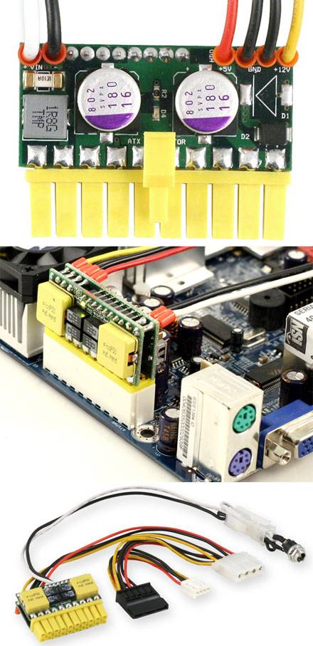 picoPSU-120 DC/DC (120 Watt) + AC/DC 84W Adapter + Stromkabel [Bundle] [REFURBISHED]