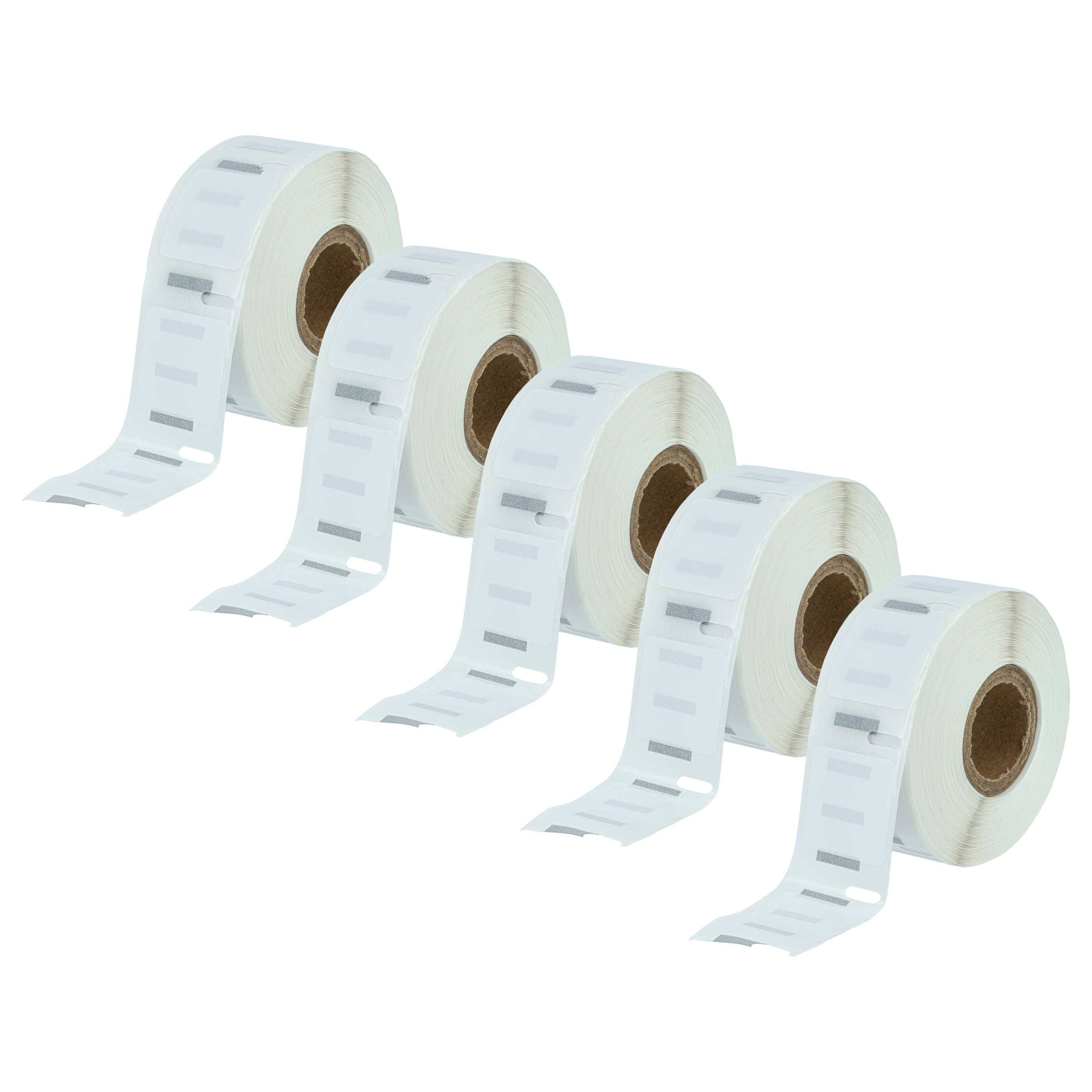 vhbw 5x Etiketten-Rolle kompatibel mit Dymo LabelWriter 450 TwinTurbo | SE 450 Etiketten-Drucker Weiß, 25mm x 25mm (750 Label)