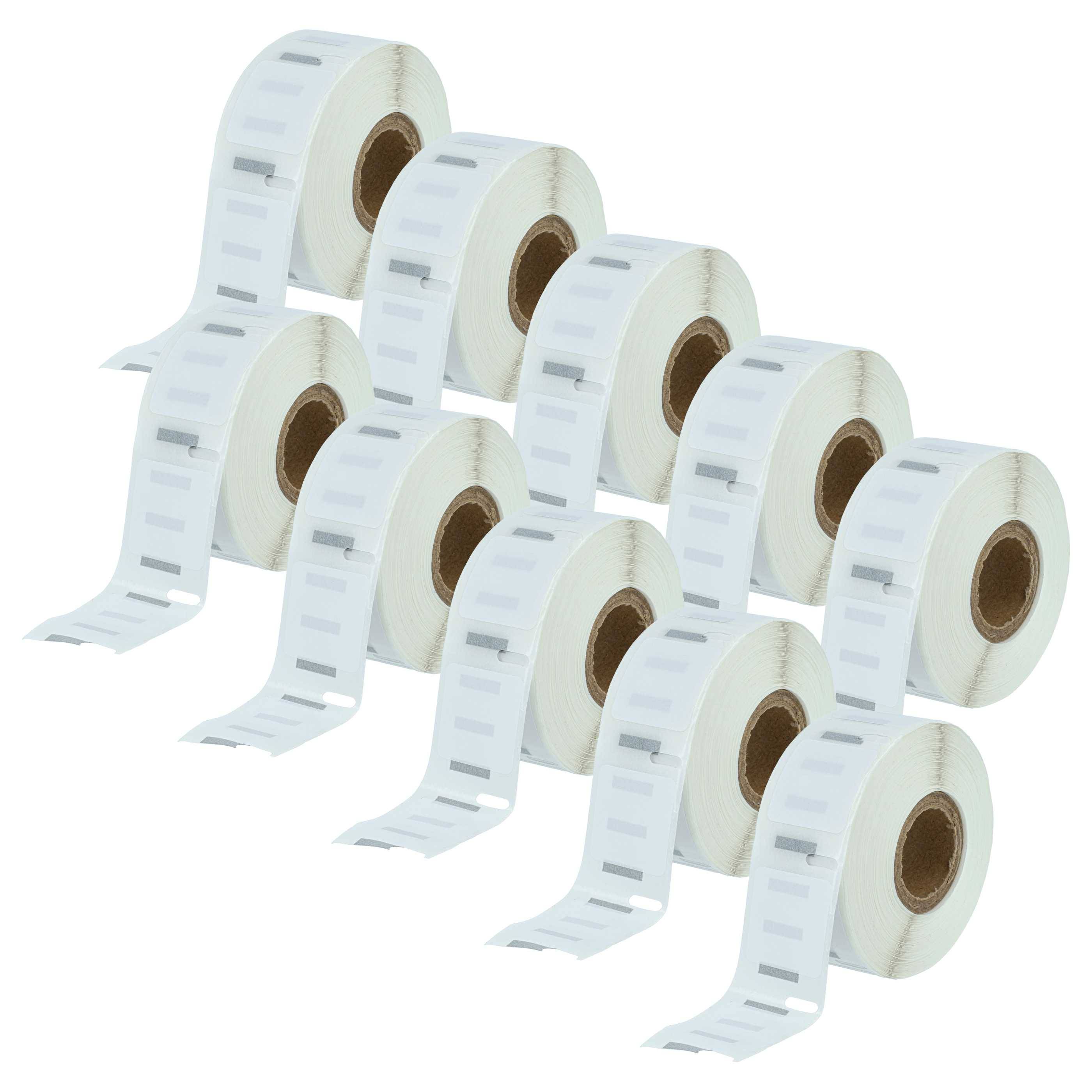 vhbw Set 10x Etiketten-Rolle 25mm x 25mm kompatibel mit Dymo LabelWriter SE 450, 450 Turbo, 450 Twin Turbo Etiketten-Drucker