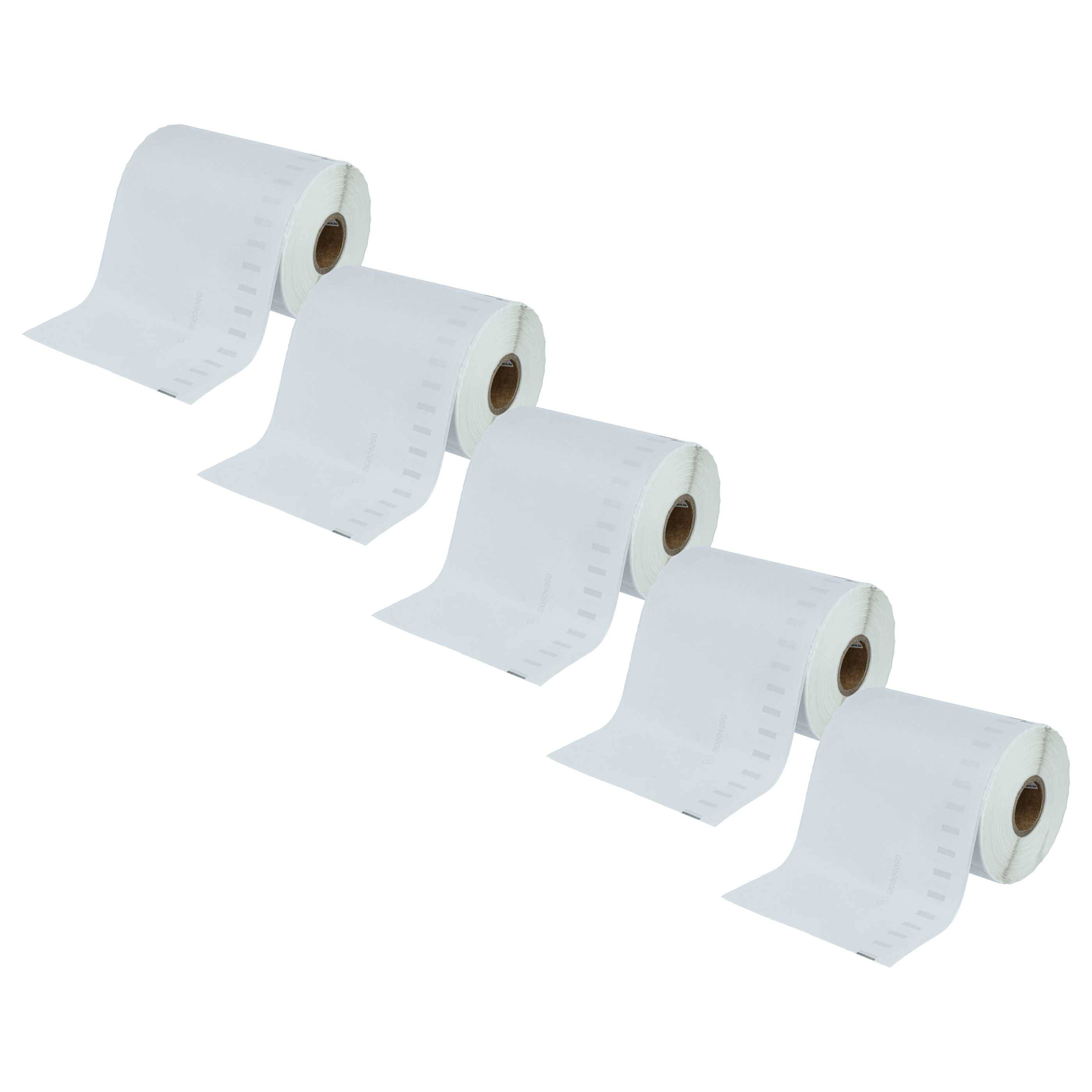 vhbw 5x Rolle 104mm x 159mm (220 Etiketten) Ersatz für Dymo S0904980 | für Drucker Weiß