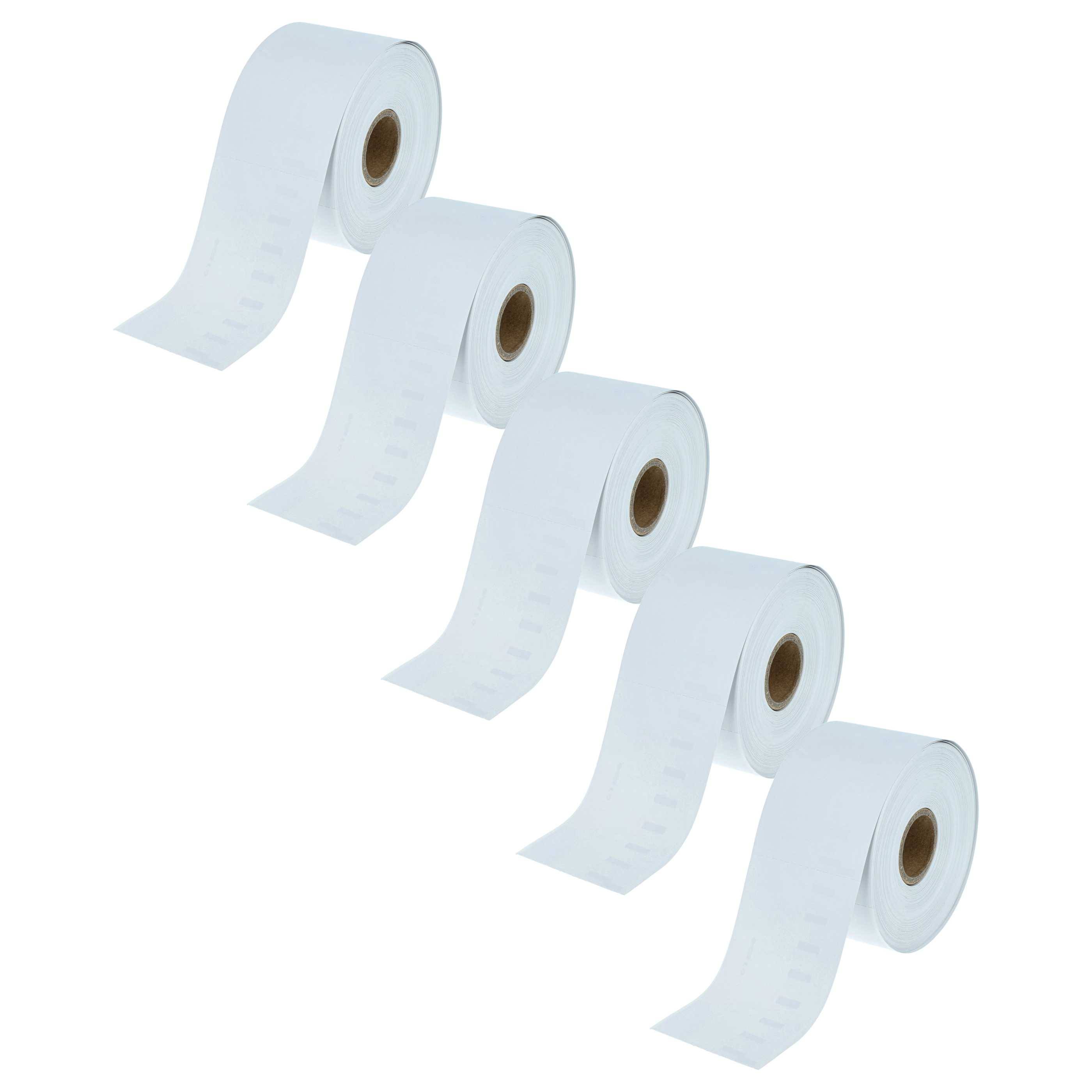 vhbw 5x Rolle 51mm x 89mm kompatibel mit Dymo LabelWriter 400 Turbo | 400 Duo, 400, 320, 330 Drucker Weiß (300 Etiketten)